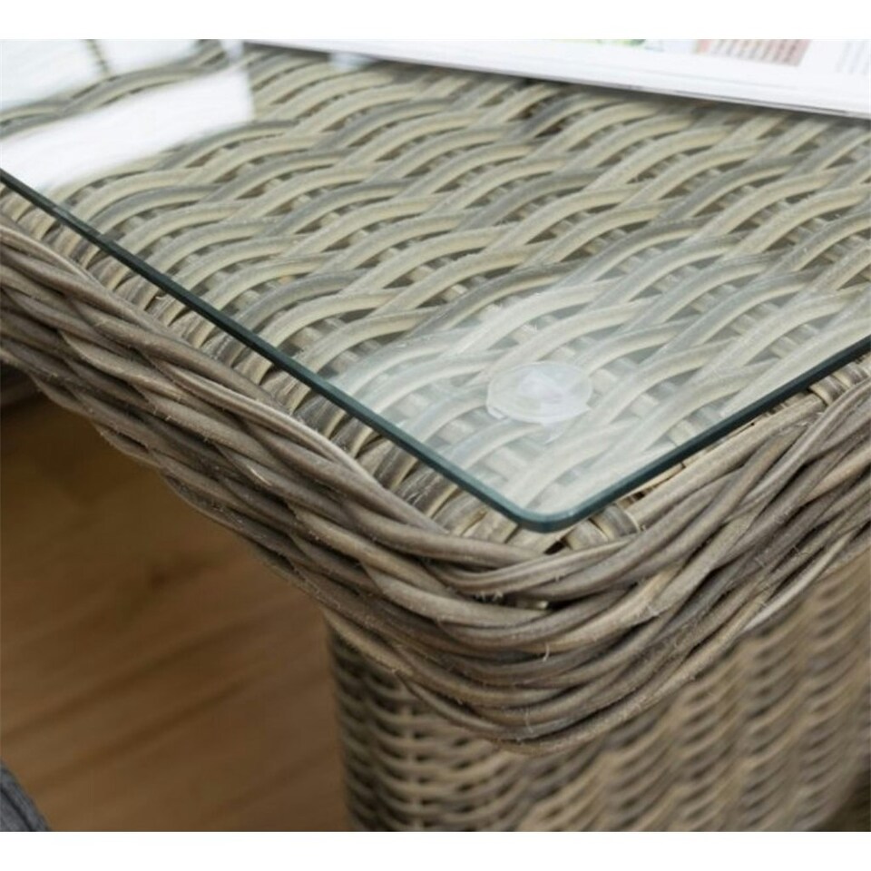 image 1 of 12 Seater Natural Weave Corner Dining Set