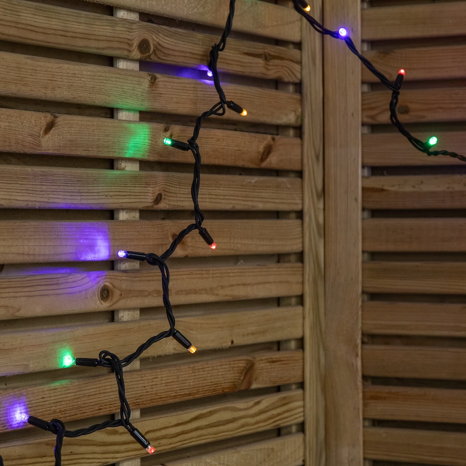 image 1 of 9.9m (100 LED) Snowtime Multi-Coloured Connectable Lights with 3m Lead Wire