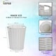 image 6 of White Resin Round Waste Paper Bin – Strong Woven Storage Basket Rubbish Bin for Home, Office, Hotel, Bedroom & Bathroom
