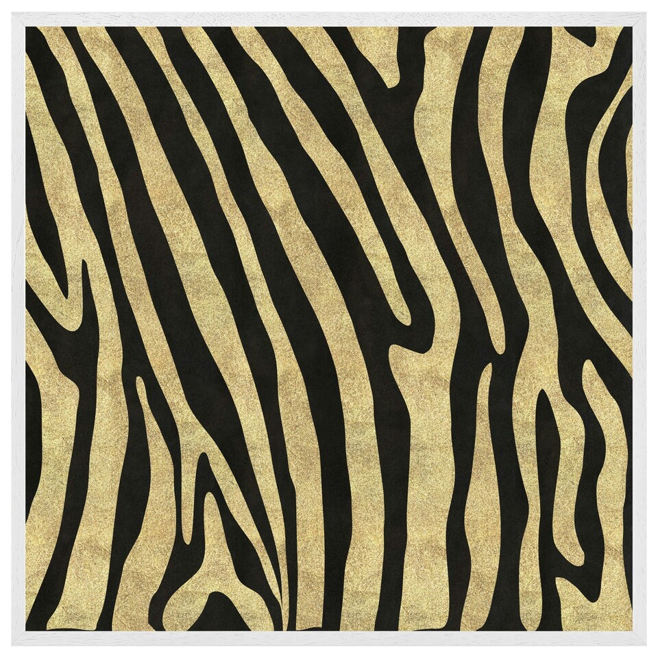 image 1 of Golden zebra (Picture Frame) White | L