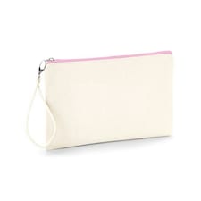 Westford Mill Canvas Wristlet Pouch - Natural/Pink - One Size Cream