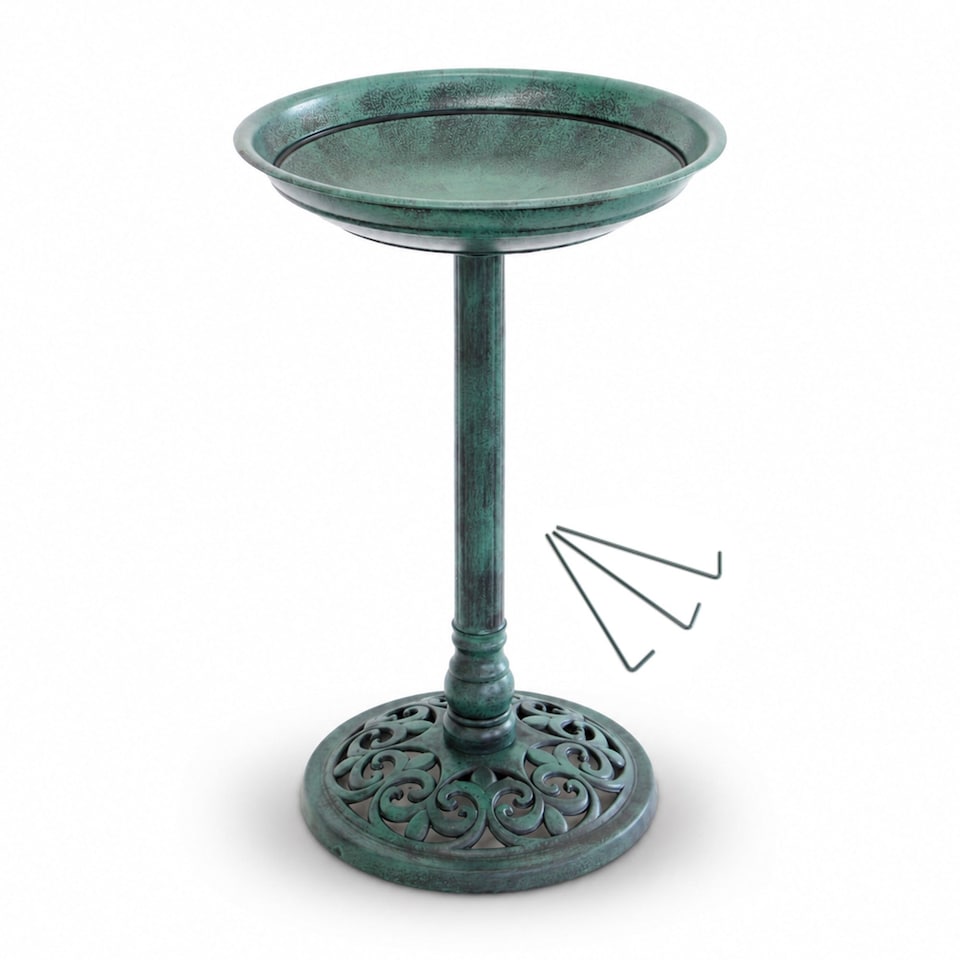 image 1 of Traditional Ornamental Garden Pedestal Bird Bath Outdoor Water