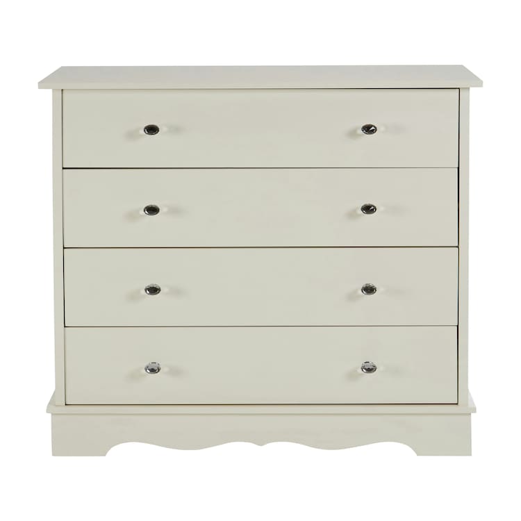 Interiors By Premier 4 Drawer Chest, White Dresser Chest Of Drawers, White Dresser And Chest Of Drawers, Modern Drawer Chest Cream