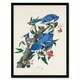 image 1 of John James Audubon Framed Wall Art Print Blue Jay and Trumpet Flowers Home Décor