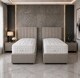 image 1 of 6ft Superking Zip Link 6x3 Length Coffee Plush Divan Bed Full Set 4 Drawers