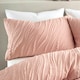 image 2 of Portfolio Home Monaco Seersucker Soft Easy Care Bed Linen Bedding Duvet Cover Quilt Set With Pillow Case Pink | King