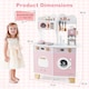 image 10 of COSTWAY Wooden Kids Kitchen Playset Pretend Play Kitchen With  Coffee Maker-Pink