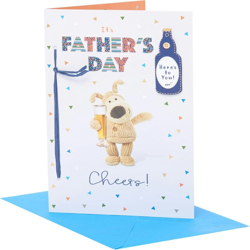 image 1 of Boofle with Pint Glass Cheers! Father's Day Card for Dad, Grandad, Husband