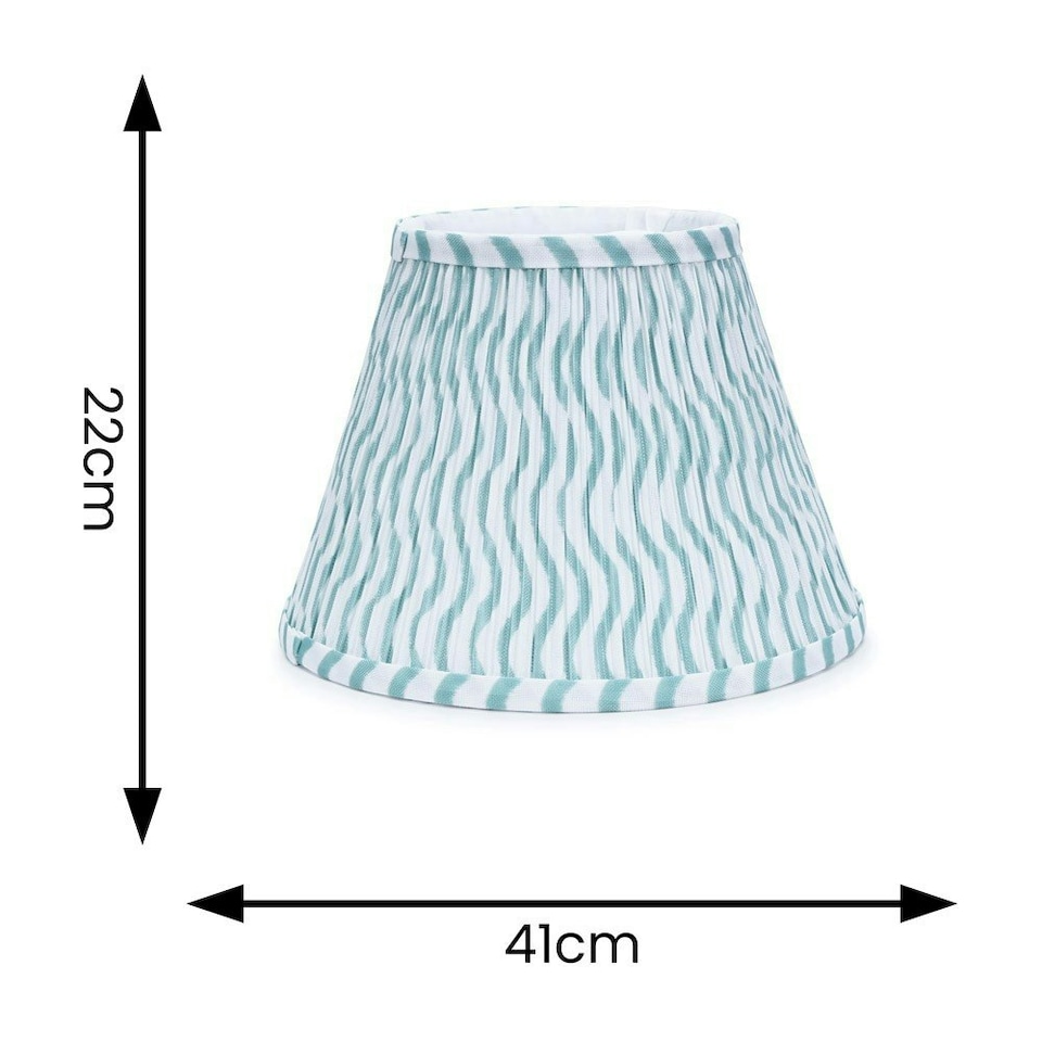 image 1 of ValueLights Riza Tapered Green Arrow Fabric Pleat Large Lamp Shade | Green