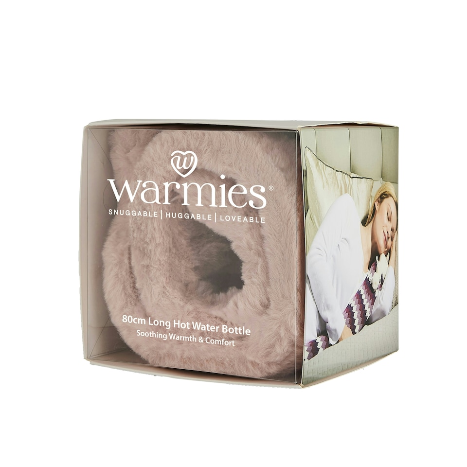 image 1 of Warmies Extra Long Hot Water Bottle Pink