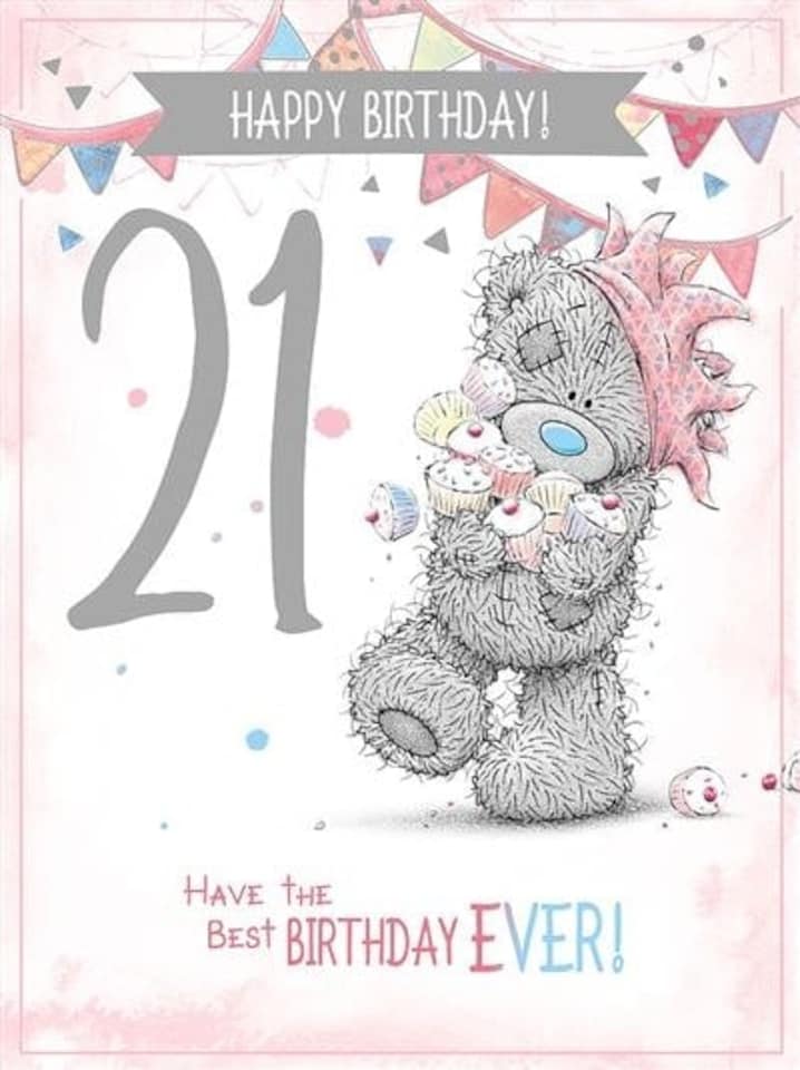 image 1 of 21st Birthday Card Me To You Large