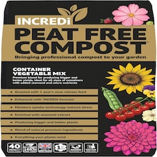 Peat Free Container Compost 40L with Slow Release Feed & Fertiliser Pack Vegetable Seaweed Mix or John Innes Potting Soil for Pots Grow Bags