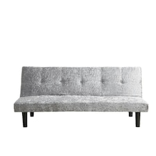 Crush Velvet  Clic Clac Sofa Bed In Silver