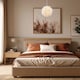 image 6 of Chic Designer 30cm Pendant Light Shade with White Fabric Folded Petals | White | White | 1