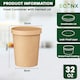 image 4 of ECONX 32oz Kraft Disposable Paper Soup Cups Food Containers with Lids Takeaway Tubs 25pc