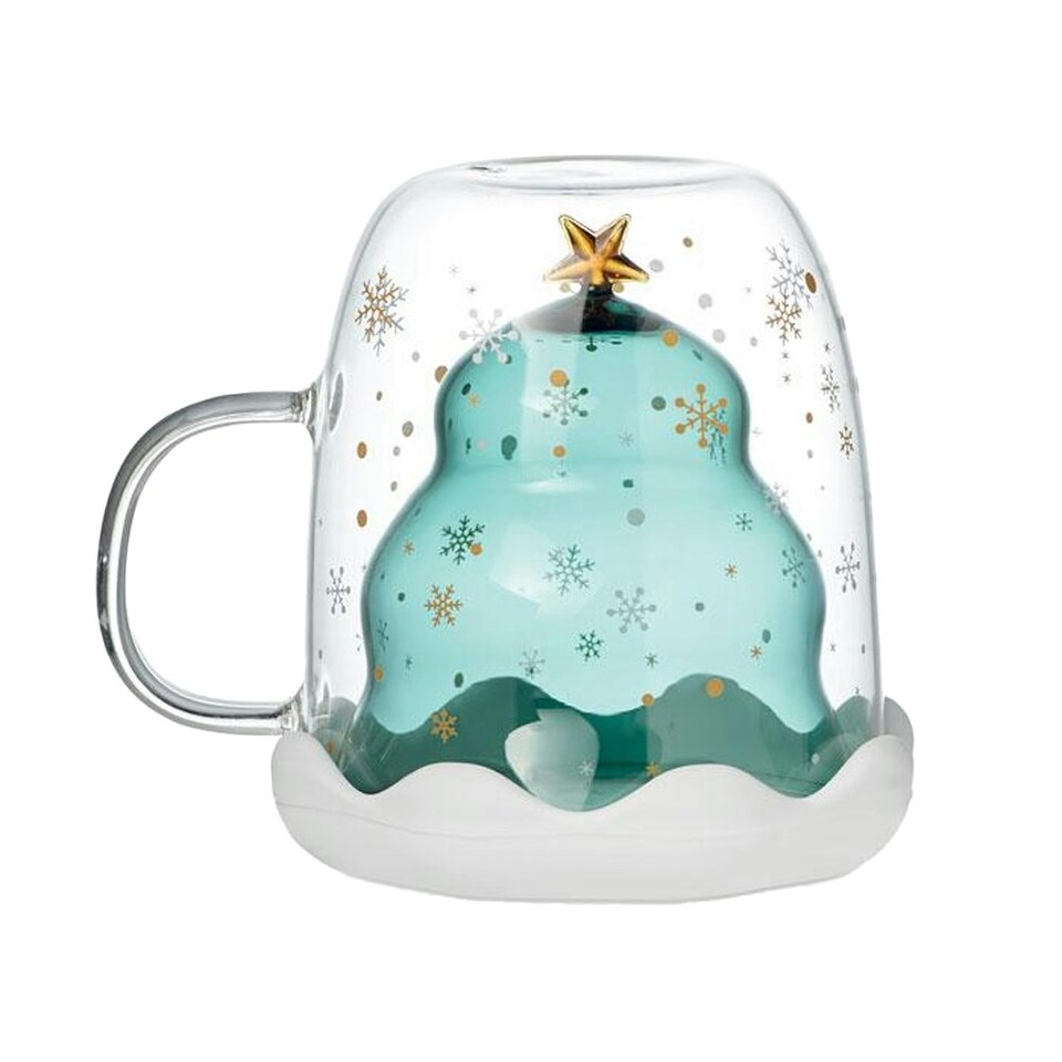 image 1 of MidOcean Verde Borosilicate Glass Christmas Double Wall Mug - Green - One Size
