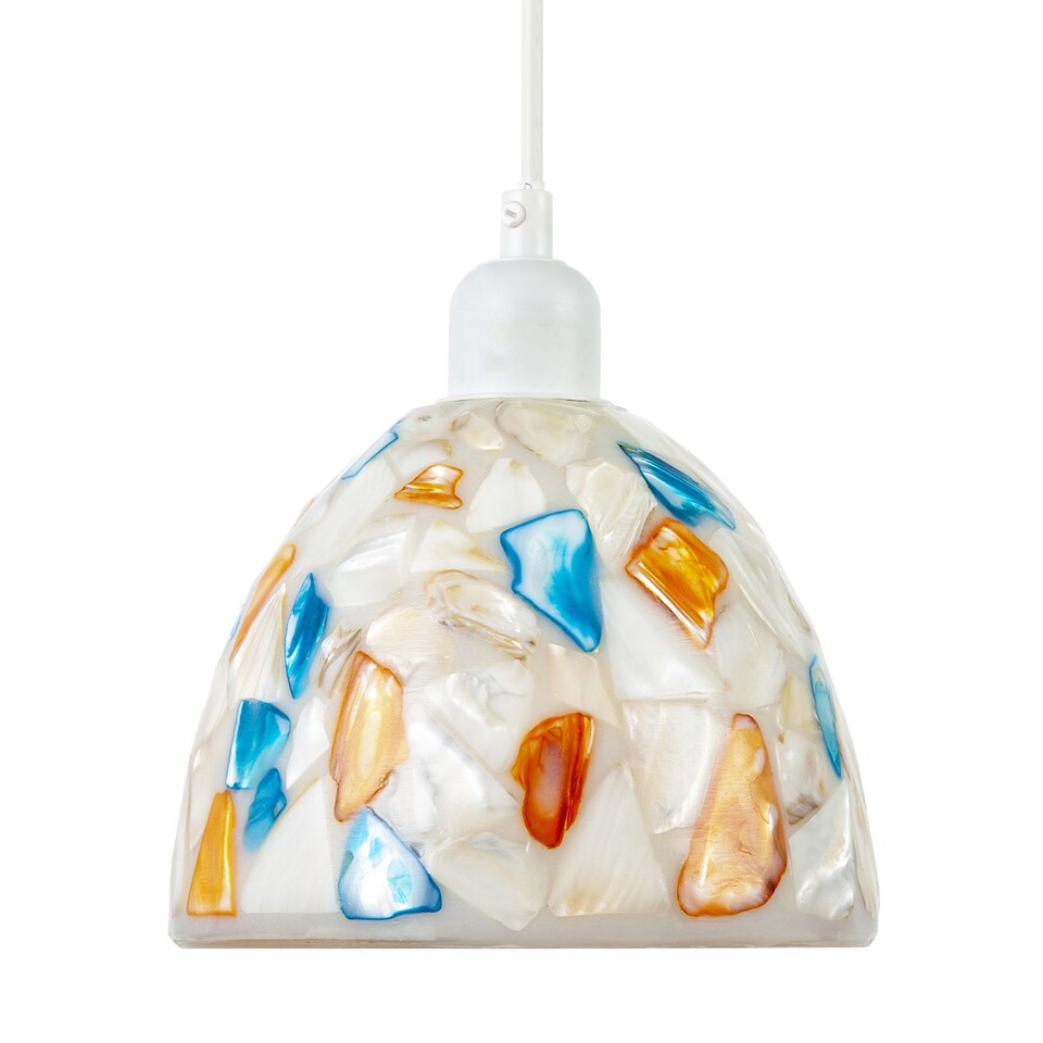 image 1 of Mother of Pearl Style Mosaic Glass Pendant Ceiling Lighting Shade
