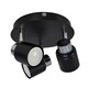 image 4 of ValueLights Benton Black IP44 Round Bathroom Ceiling Light Black