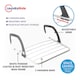 image 4 of 1Pc Over Radiator Airer Clothes Washing Drying Indoor Rack Adjustable Rail Dryer