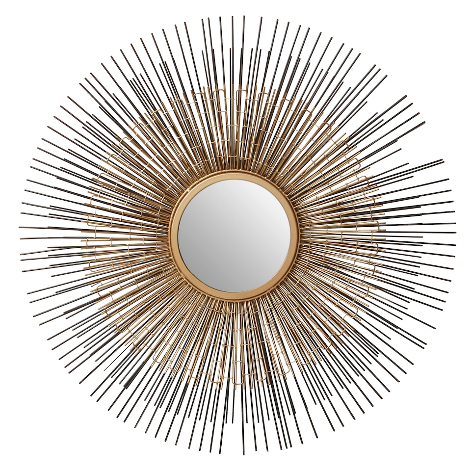 image 1 of Elegant Design Nickel And Bronze Finish Wall Mirror, Mid Century Hallway Mirror, Versatile Bedroom Mirror Multi
