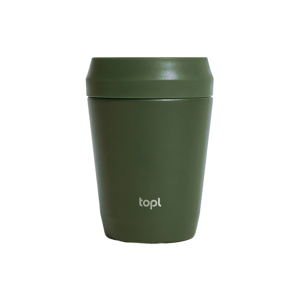 Topl To Go Patented 360° Lid Stainless Steel 235ml Tumbler - Green - One Size