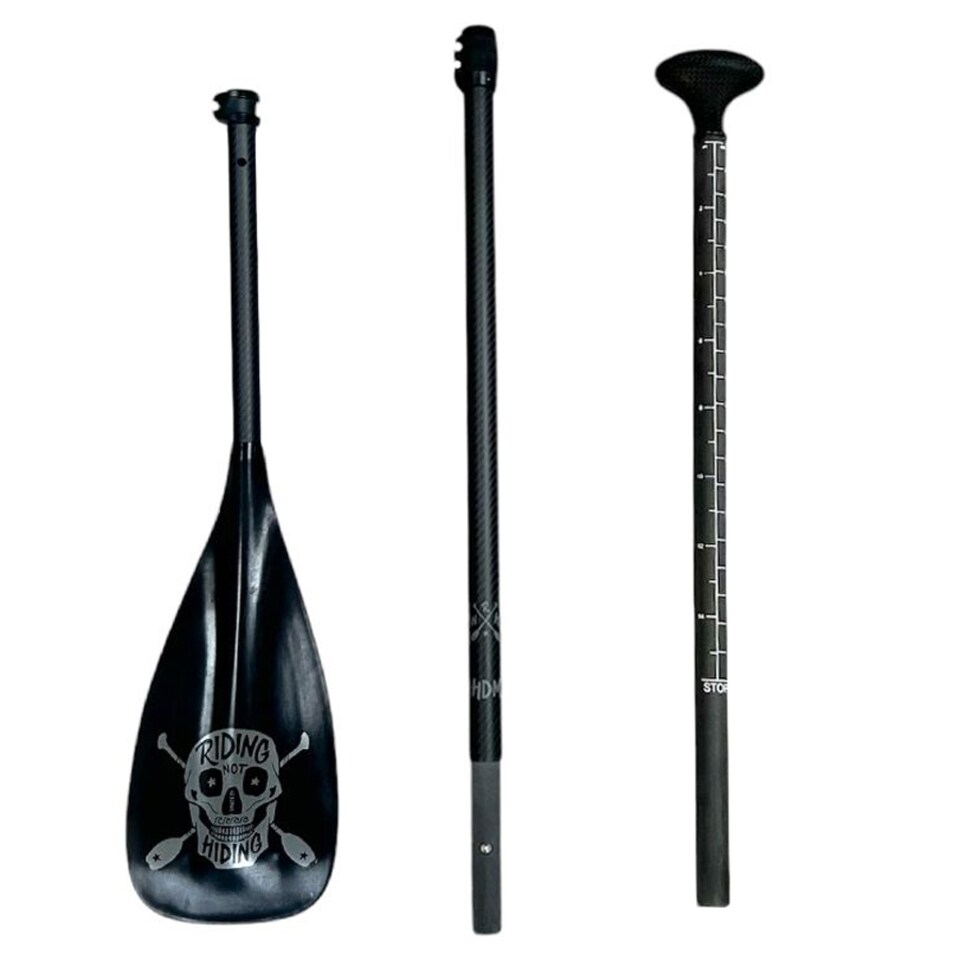 image 1 of Riding not Hiding Carbon Nylon 3-Piece Paddle | Black | Midi