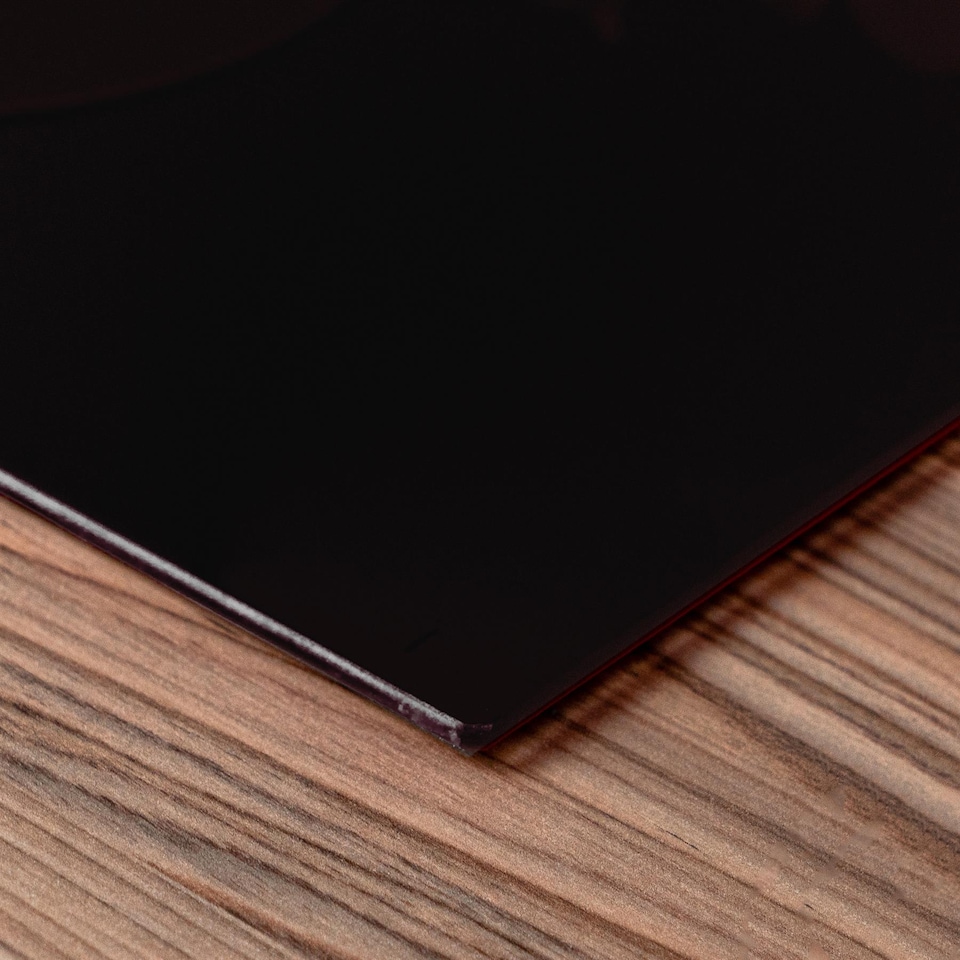 image 1 of Harbour Housewares Glass Kitchen Chopping Board - 40 x 30cm - Black | Black | Black