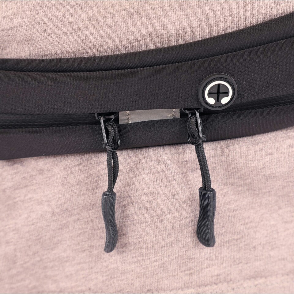 image 1 of Oypla Adjustable Double Pocket Waist Running Jogging Belt Bag Gym Pouch Phone Holder Black