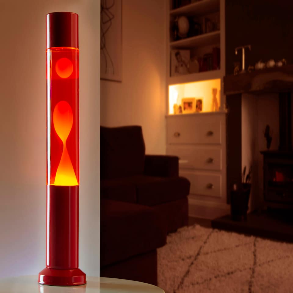 image 1 of Nova Lava Lamp Red w/Red Liquid Yellow Wax | Red