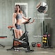 image 8 of SPORTNOW Indoor Exercise Biker, Quiet Stationary Bike, Stylish Cycling Machine with Adjustable Seat and Resistance, LCD Monitor, Tablet Holder, for Home Gym Cardio Workout, Black | Black