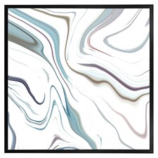 Blue rippled marble (Picture Frame) Black | M