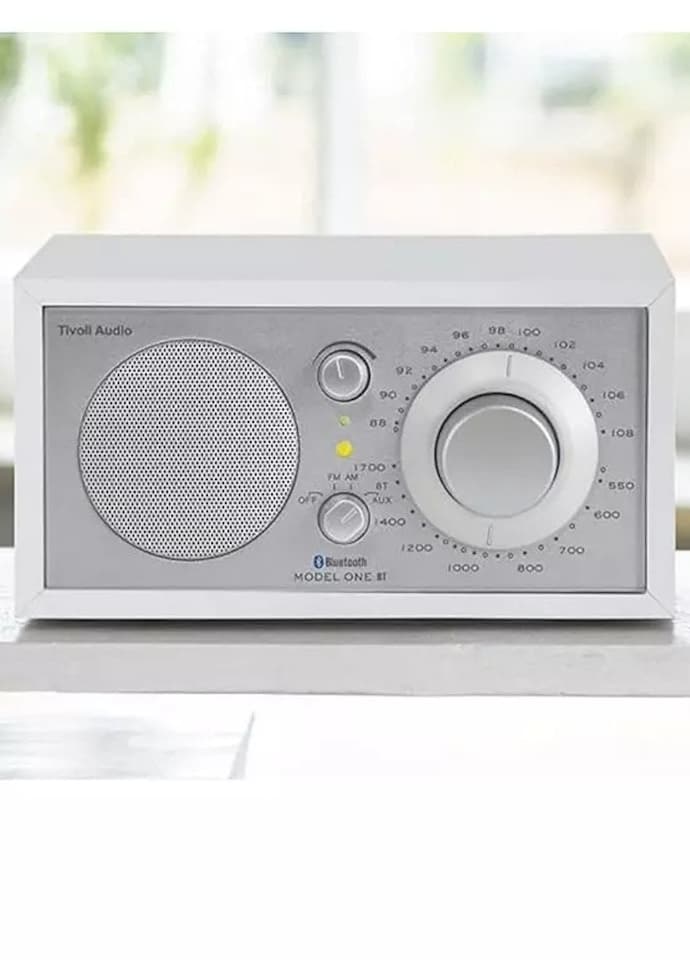 image 1 of Tivoli Audio Model One Bluetooth Table Radio AM FM White Silver