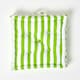image 3 of Homescapes Cotton Green Thick Stripe Floor Cushion - 50 x 50 cm | Green | 50 x 50 cm