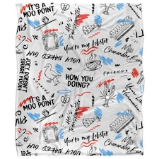 Friends Doodles Blanket - Multicoloured - One Size