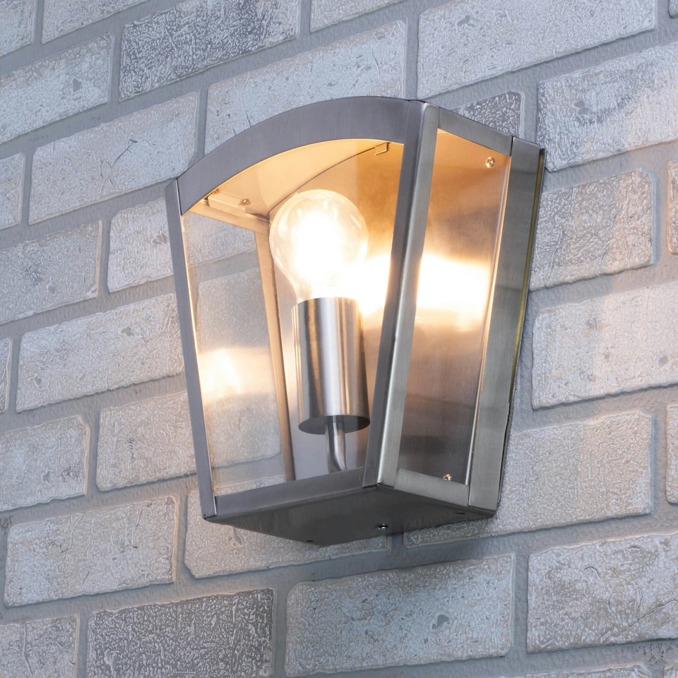 image 1 of BHS Kerr Outdoor Wall Light, Stainless Steel