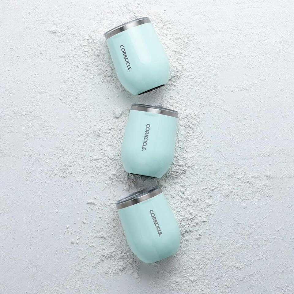 image 1 of Corkcicle Triple Insulated Stainless Steel Stemless Travel Cup 355ml - Powder Blue Blue