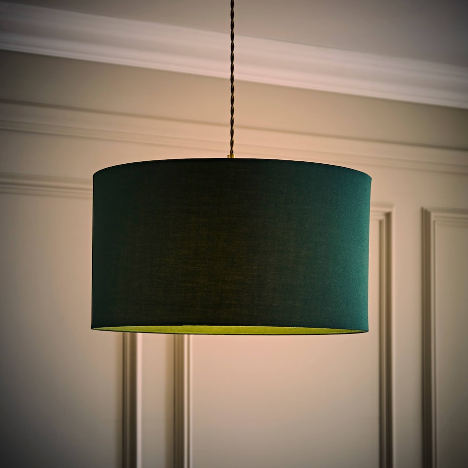 image 1 of ValueLights Reni Large Green Fabric Pendant Shade | Green
