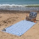 image 5 of Nicola Spring Turkish Soft Lightweight 100% Cotton Bath Towel - 170 x 90cm - Blue Stripe - Bath Towel Beach Towel Bath Sheet Beach Blanket Blue