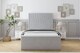 image 1 of Sloomy Somerset Silver Plush Bed Frame With Mattress With 50" Upholstered Headboard 4'6 Double