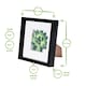 image 4 of Nicola Spring 8 x 8" Photo Frames - Grey/Black Mount - 3D Picture Frame Box Portrait Display Case (22.5 x 22.5cm) Set of 5