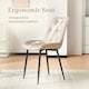 image 3 of SONARA Grey Marble Round Dining Table and Velvet Chairs Set, Modern 4 Seater for Dining Room