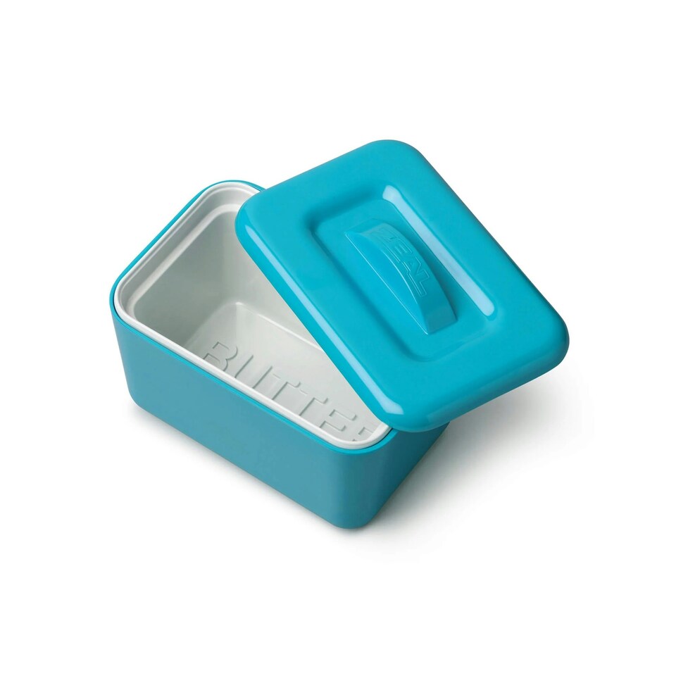 image 1 of Zeal Melamine Insulated Butter Dish with Lid Blue | Aqua