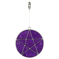 Something Different Mystical Pentagram Suncatcher - Purple - One Size