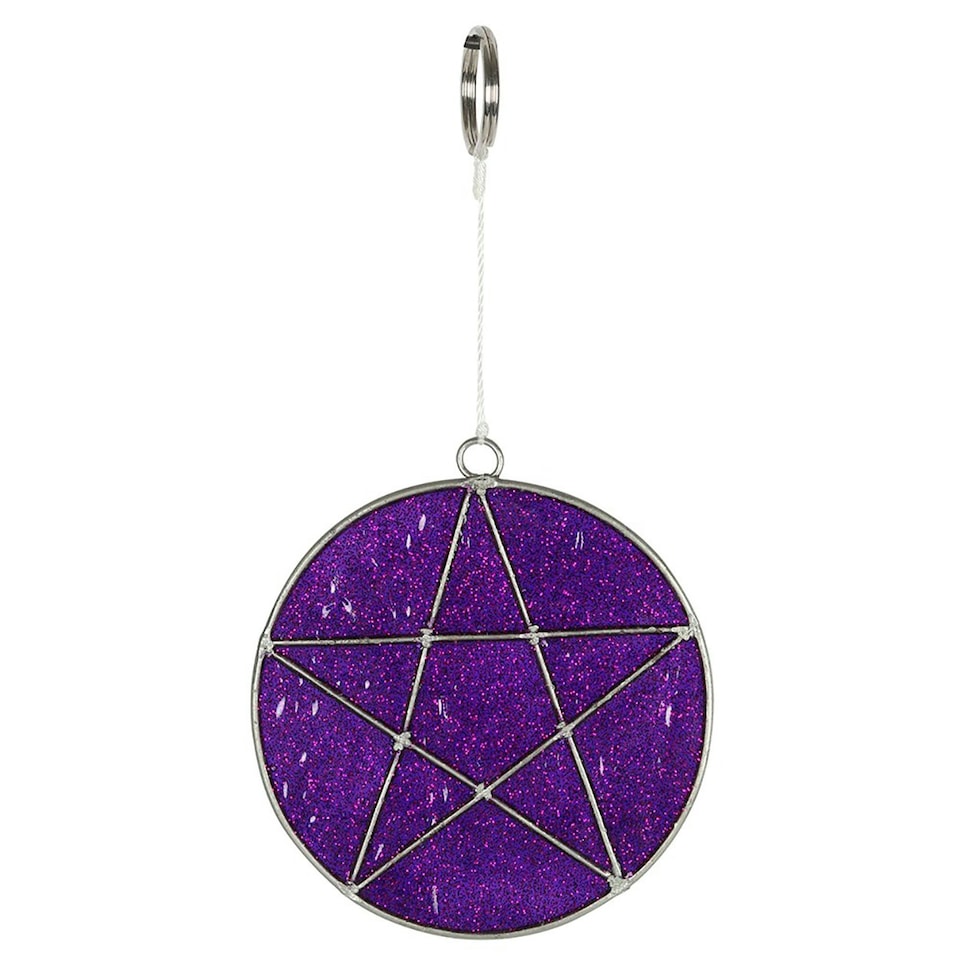 Something Different Mystical Pentagram Suncatcher - Purple - One Size