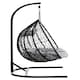 image 2 of Interiors by Premier Versatile Double Black Hanging Chair, Plush Comfort Bedroom Chair, Stable Indoor Chair with grey cusions