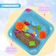 image 4 of The Magic Toy Shop Sand and Water Table 23 Piece Outdoor Play Equipment Blue