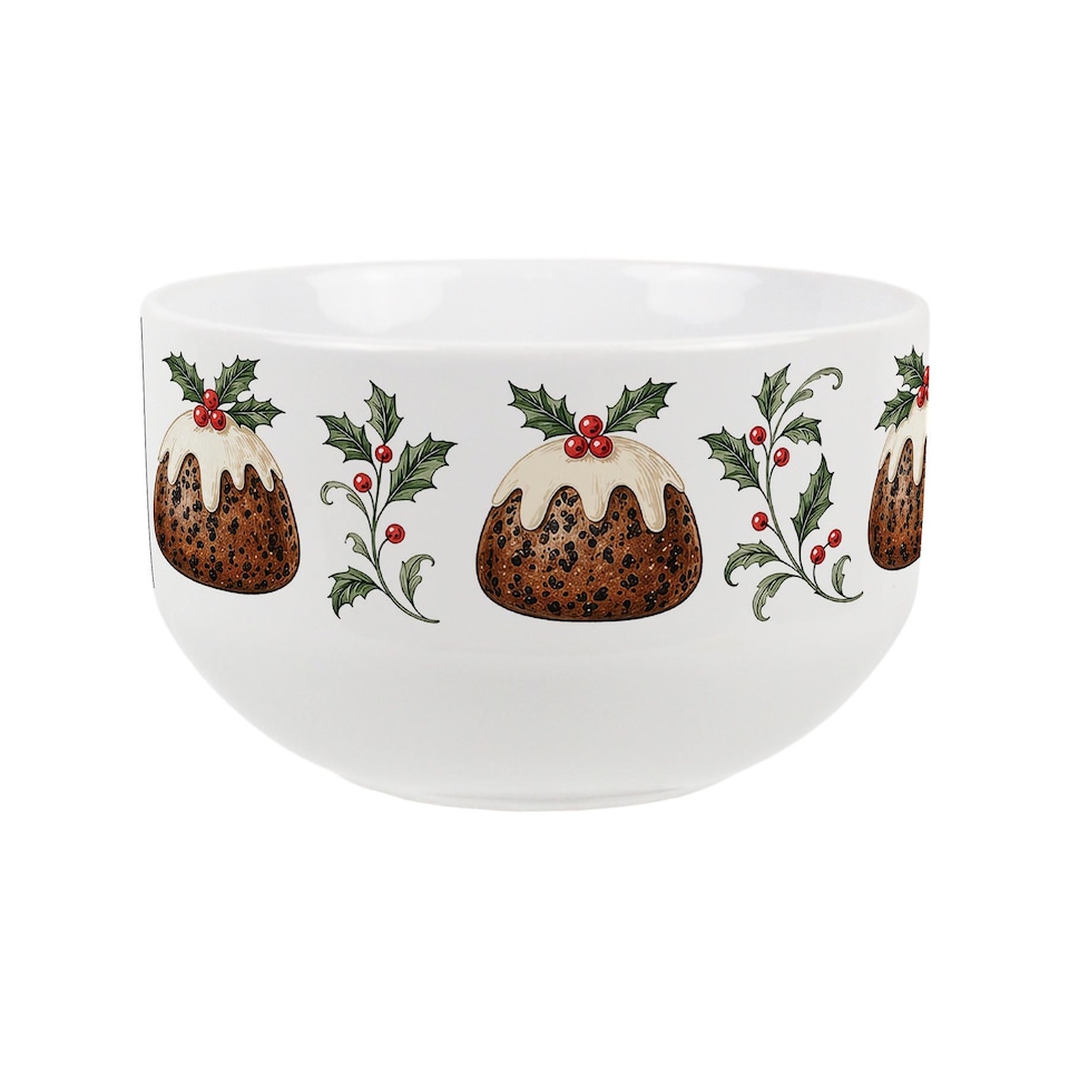 image 1 of Christmas Puddings Ceramic Dessert Bowls - Set of 2
