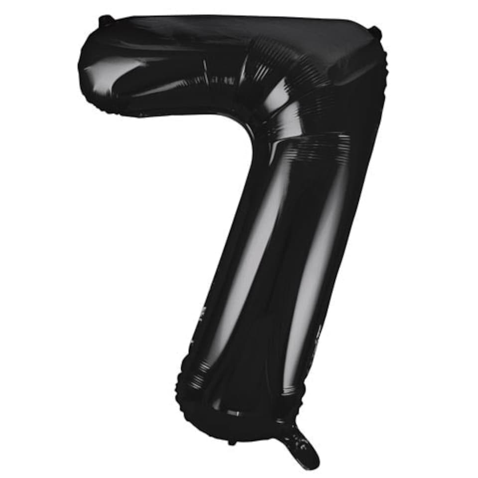 Black Number 7 Helium Foil Giant Balloon 86cm / 34 in