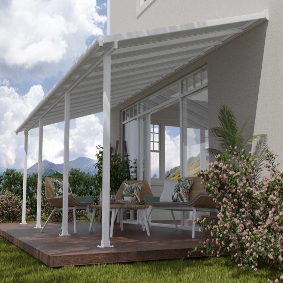image 1 of Patio Cover Olympia 3 x 9.15 Clear - Polycarbonate - L924 x W300 x H305 cm - White White