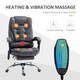 image 4 of Vinsetto Ergonomic Heated 6 Points Vibration Massage Chair Dark Grey
